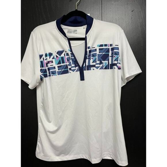 Womens Swing Tech™ Engineered Print Golf Polo - Picture 4 of 11